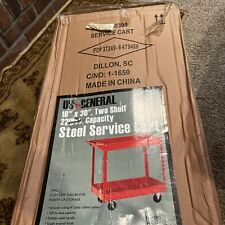 Two Shelf Steel Service Cart 30 In. X 16 In. Us General. New In Box Never Opened