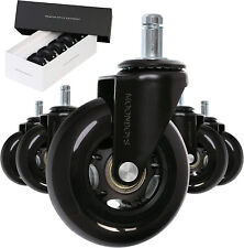 Set Of 5 Office Chair Wheels Silent High-grade Rollerblade Casters- Moonboys