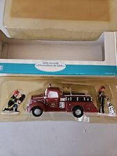 Lemax Festive Fire Engine Christmas Fire Truck Dalmation Dog Retired 1999 New