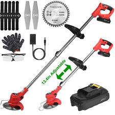 650w Electric Cordless Weed Lawn Mower Edger Grass String Trimmer Cutter Mower
